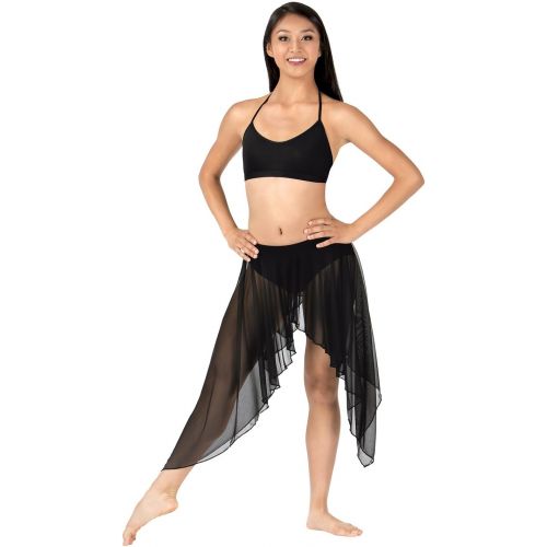  Body Wrappers Adult Convertible High-Low Dance Skirt,BW9113