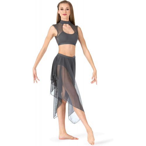  Body Wrappers Adult Convertible High-Low Dance Skirt,BW9113