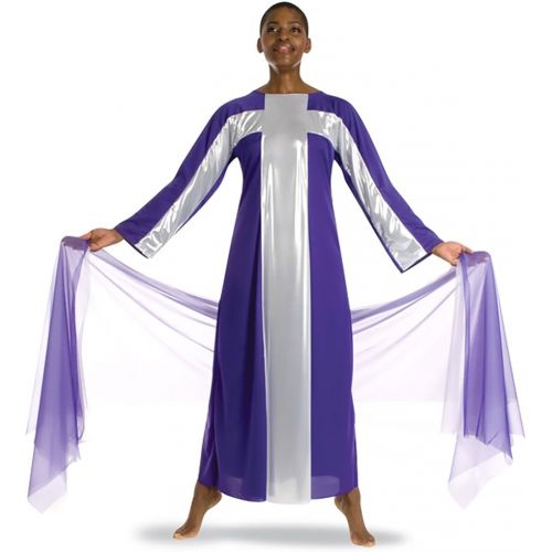 Body Wrappers 513  513XX Womens Praise Dance Cross Components Robe