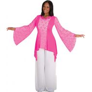 Body Wrappers Drapey Lace Panel Tunic.