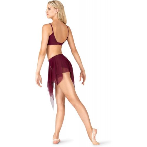  Body Wrappers Adult Uneven Hem Drapey Dance Skirt,NL9109