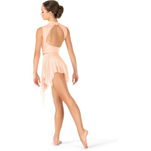  Body Wrappers Adult Uneven Hem Drapey Dance Skirt,NL9109