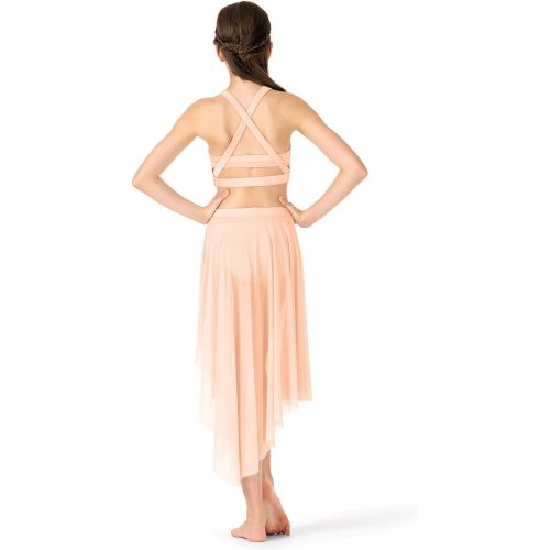 Body Wrappers Child Asymmetrical Dance Skirt,NL1110