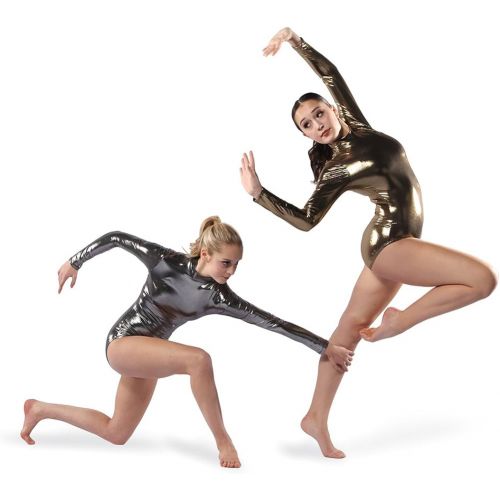  Body Wrappers Womens Liquid Lame Metallic Dance Costume Leotard