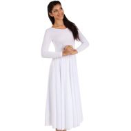 Body Wrappers 588  588XX Womens Praise Loose Fit Long Sleeve Dance Dress