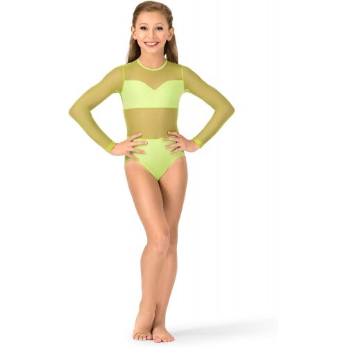  Body Wrappers Child Sweetheart Long Sleeve Leotard NL100