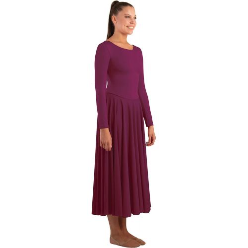  Body Wrappers Womens Worship Long Sleeve Dance Dress,BW512