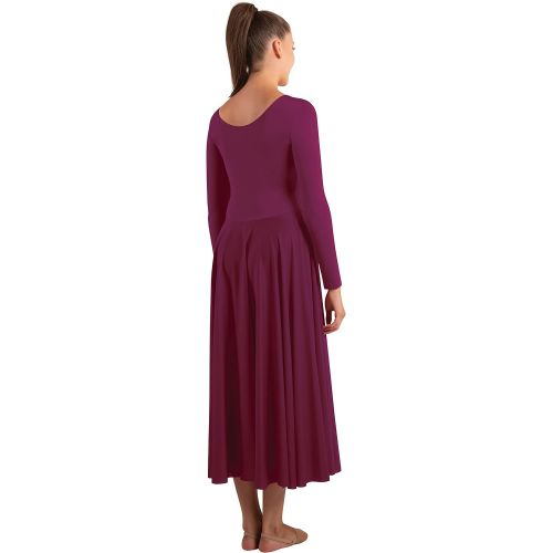  Body Wrappers Womens Worship Long Sleeve Dance Dress,BW512