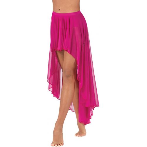  Body Wrappers Adult Drapey High-Low Dance Skirt,BW9112