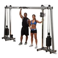 /BodySolid Inc. Body-Solid DELUXE CABLE CROSSOVER GDCC250 Functional Trainer Home Gym with Black Stacks