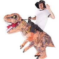 Bodysocks Fancy Dress Premium Jurassic T Rex Dinosaur Ride Inflatable Costume for Adults (One Size)