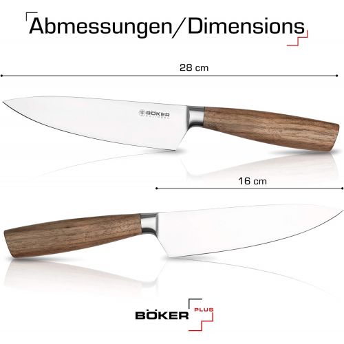  Boeker Manufaktur BOEKER CORE KLEINES Kochmesser, Holz, Braun, 28 x 4 x 2 cm