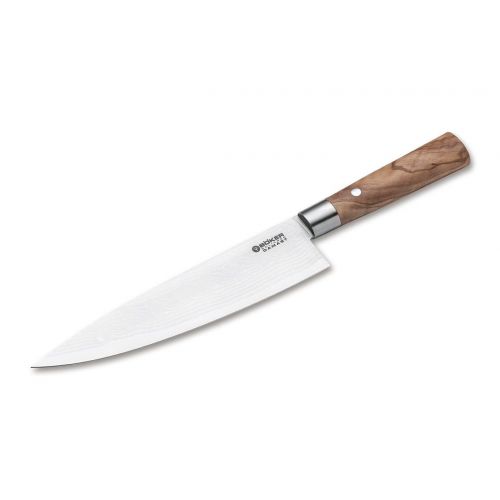  Boeker Messer Damast Olive Koch Gross, 130441DAM