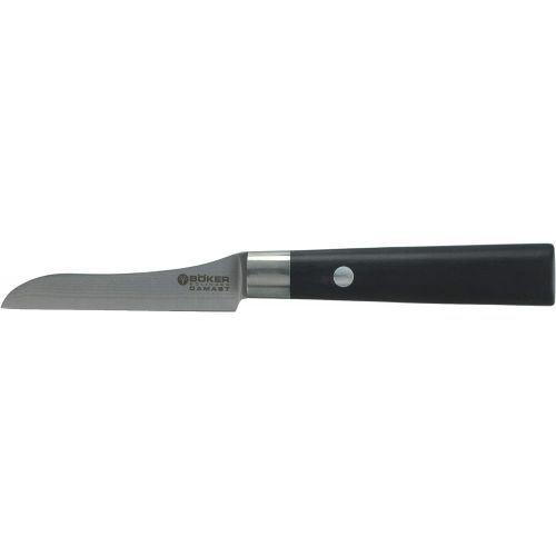  Boeker Boker 130410DAM Damascus Paring Knife with 3 34 in. Blade, Black