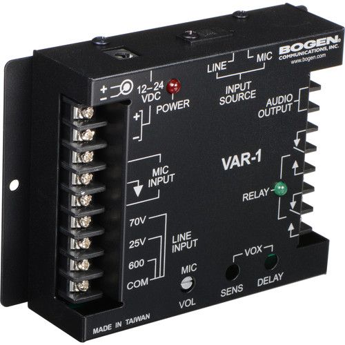  Bogen VAR1 Voice Activated Relay for 70V Paging Systems