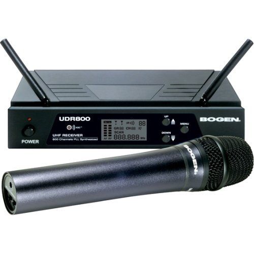  Bogen BOGEN UHF Wireless Handheld Microphone System  470 MHz to 490 MHz System Frequency  UDMS800HH 