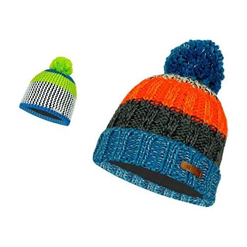  [아마존베스트]bogg born in sweden POM Kids Teenagers Colorful Bobble Hat Boys Girls Winter Hat Autumn Hat Kids Hat with Bobble