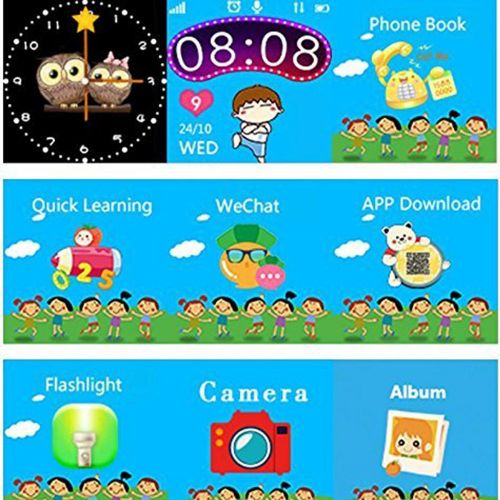  Bohongde Smart Phone Watch,Kids Smart Watch with GPS Tracker for Kids Boys Girls, Children Wristwatch with SIM Card SOS Anti-Lost Alarm Monitor Camera Flashlight Sports Outdoor for iOS Andr