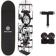 Boilgon 31x8 Complete Skateboards for Beginners ( Soft Wheels and Skate Tools Included)