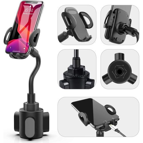  [아마존베스트]bokilino Car Cup Holder Phone Mount, Universal Adjustable Gooseneck Cup Holder Cradle Car Mount for Cell Phone iPhone 11 Pro/11 Pro Max/11/X/Xs/Xs Max/8/8Plus,Samsung,Huawei,LG, So