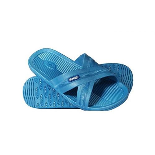  Bokos Womens Rubber Athletic Slide Sandals, Carolina Blue - Size 7