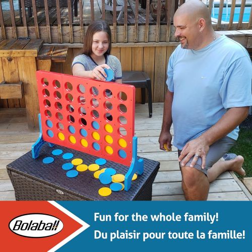  Bolaball Four-in-a-Row Outdoor Games for Family Fun, Yard Game for Adults and Kids, Backyard Party Toys, 27 x 22 Inches