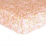 Bold Bedding Peach and Gold Sparkle Fitted Crib Sheet - Fits Standard Crib Mattresses and Daybeds