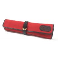 Boldric 7 Pocket DD Hook Tie Canvas Knife Bag, Heavy-Duty Portable Chefs Knives Case, Red, 19-inch