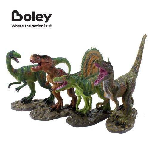  Boley 4 Pack 12 Jumbo Monster Authentic Dinosaur Set - Educational Dinosaur Toy Playset For Kids, Children, Toddlers - Great As Kids Dinosaurs Toys, Dinosaur Party Favors, And Dino