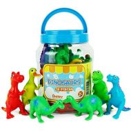 Boley Learning Lootbox Educational Toys for Kids & Toddlers - 12 Piece Toy Dinosaur Figures - Including T-Rex, Brontosaurus & More