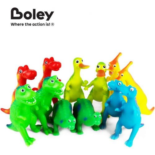  Boley Learning Lootbox Educational Toys for Kids & Toddlers - 12 Piece Toy Dinosaur Figures - Including T-Rex, Brontosaurus & More