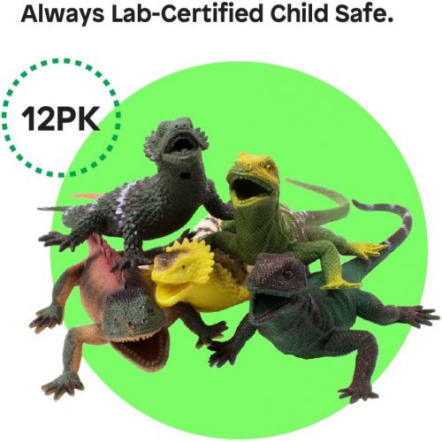  Boley Jumbo 24 Piece Lizards, Bugs, Insects Action Figure Playset - Realistic Educational Lizard, Bug, Insect Figurines - Perfect for Party Favors and Stocking Stuffers!
