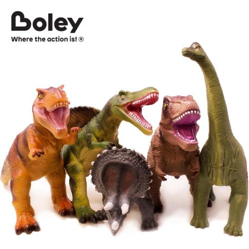  [아마존베스트]Boley 5 Piece Jumbo Dinosaur Set - Kids, Children, Toddlers Highly Detailed, Realistic Toy Set for Dinosaur Lovers - Perfect for Party Favors, Birthday Gifts, and More