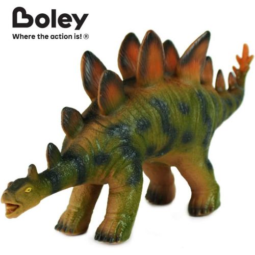  Boley Jumbo Monster 20 Soft Jurassic Stegosaurus Toy - Big Educational Dinosaur Action Figure, Designed for Rough Play - Great Sandbox Toy, Beach Toy, Dinosaur Party Toy, and Toddl