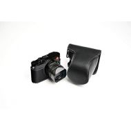 Leica Q2 Case, BolinUS Handmade Genuine Real Leather Full Camera Case Bag Cover for Leica Q2 Bottom Opening Version (Black)