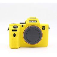 Sony A7II Case, BolinUS Fullbody Ultra-Thin Lightweight Rubber Soft Silicone Housing Case Bag Cover for Sony Alpha A7ii A7R2 A7Rii A7sii (Yellow)