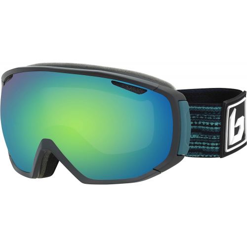  bolle Tsar Snow Goggles Matte Black & Blue Unisex-Adult Medium/Large