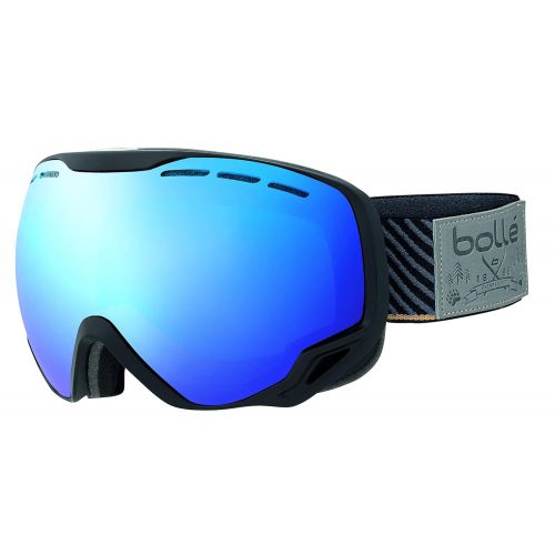  Bolle Mens Emperor Goggles Black Stripes Modulator Light Control - MediumLarge