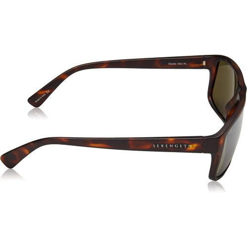  Serengeti Claudio Polarized Sunglasses, Satin Dark Tortoise
