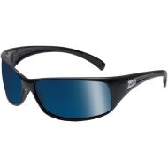 Bolle Recoil Sunglasses, Shiny Black with P Blue Lens