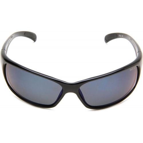  Bolle Recoil Sunglasses, Shiny Black with P Blue Lens