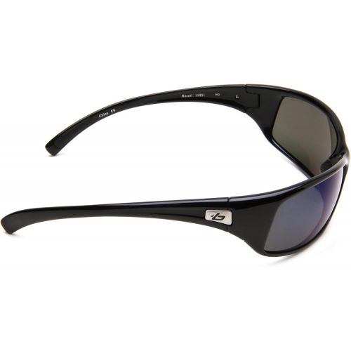  Bolle Recoil Sunglasses, Shiny Black with P Blue Lens