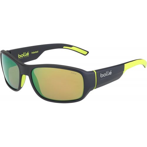  Bolle Heron Polarized Brown Emerald Oleo AR, Matt Dark Grey Yellow