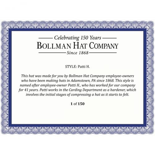  Bollman Hat Company Patricia H. Boater - Exclusive