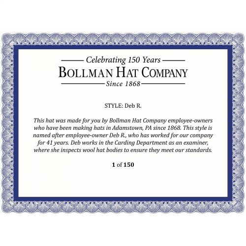  Bollman Hat Company Deb R. Fedora - Exclusive