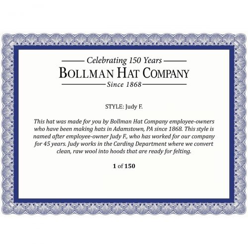  Bollman Hat Company Judy F. Fedora - Exclusive