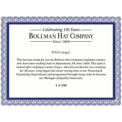  Bollman Hat Company Greg L. Fedora - Exclusive