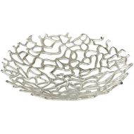Boltze Decorative Bowl Fidan Silver Aluminium (32 cm Round)