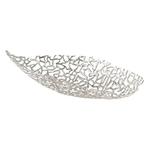  Boltze Decorative Bowl Fidan Silver Aluminium 65 cm Oval