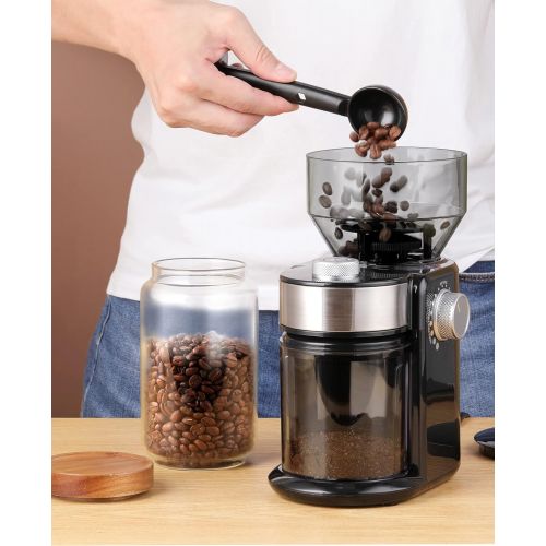  Boly Electric Burr Coffee Grinder, Adjustable Burr Mill Coffee Bean Grinder with 18 Grind Settings, Coffee Grinder 2.0 for Espresso, Drip Coffee, French Press and Percolator Coffee